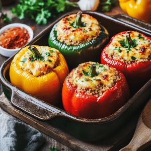 Healthy Mediterranean Ground Turkey Stuffed Bell Peppers - Thefoodiebunch Stuffed Bell Peppers With Ground Turkey
