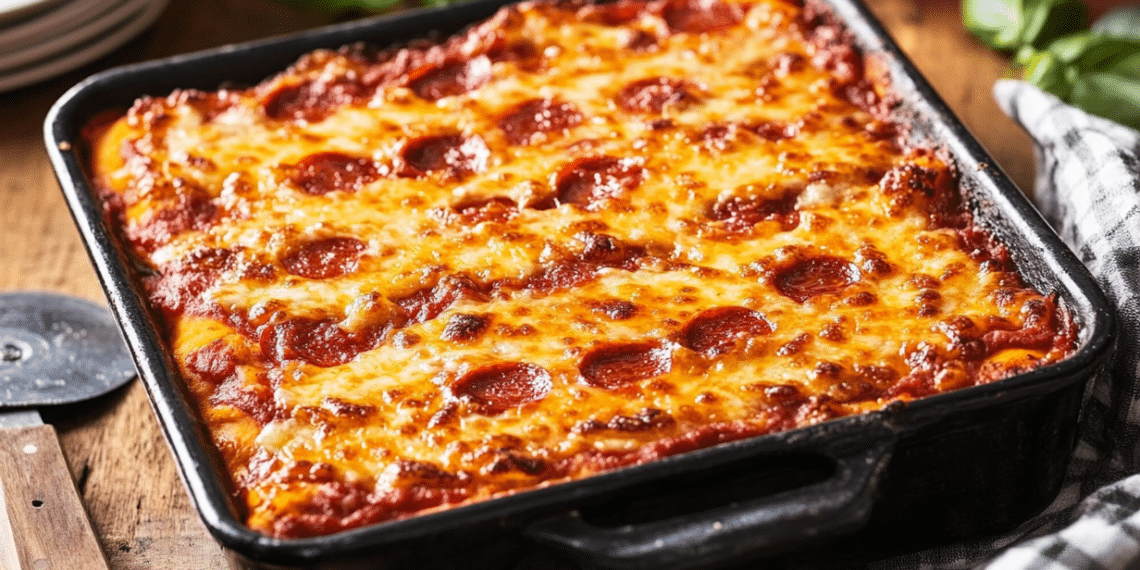 Detroit-Style Pizza With Pepperoni