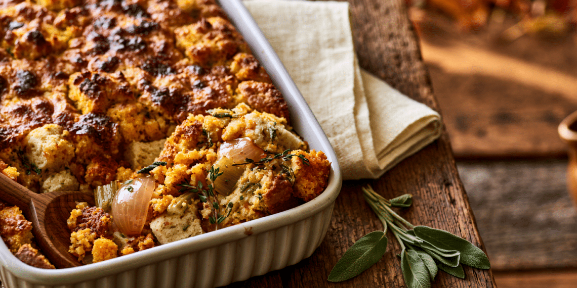 Classic Southern Cornbread Dressing (Crispy Top)
