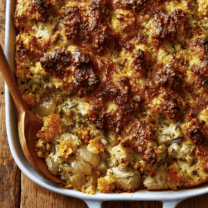 Classic Southern Cornbread Dressing (Crispy Top)