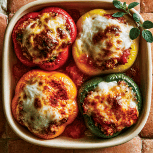 Healthy Mediterranean Ground Turkey Stuffed Bell Peppers - Thefoodiebunch Mediterranean Turkey Stuffed Peppers With Quinoa