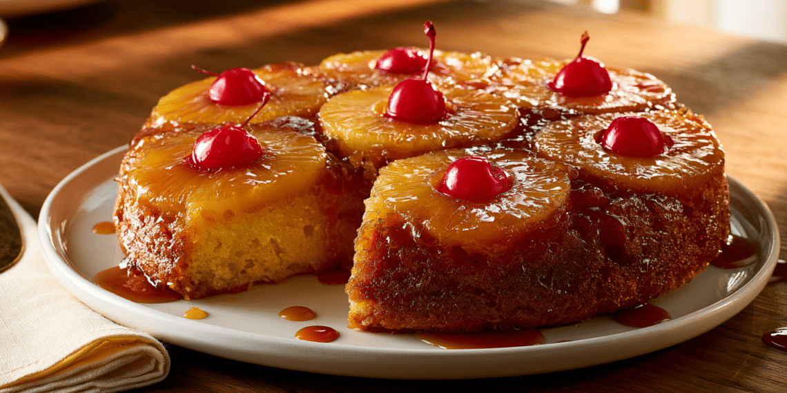 Classic Pineapple Upside-Down Cake (Sticky Caramel Top)