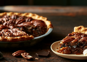 Chocolate Bourbon Pecan Pie (From-Scratch Crust)
