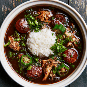 Chicken &Amp; Andouille Sausage Gumbo (Dark Roux)