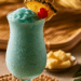 Blue Hawaiian Cocktail Creamy Frozen Tropical Rum Drink