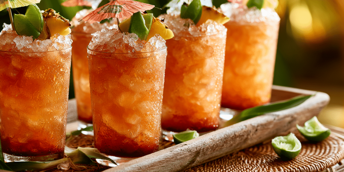 Tropical Paradise In A Glass: Tiki Punch Cocktail - Thefoodiebunch Tiki Punch Cocktail Easy Tropical Rum Punch Recipe