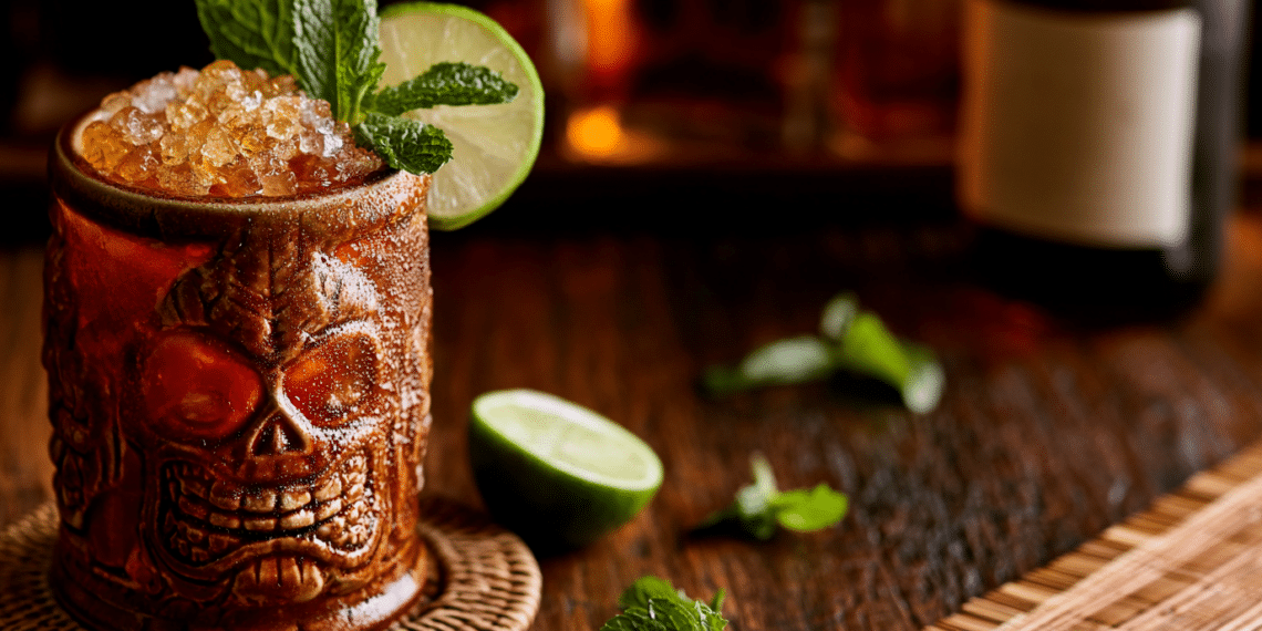 Exotic Tiki Cocktail: Unleashing The Shrunken Skull Flavor - Thefoodiebunch Shrunken Skull Cocktail Classic Tiki Rum Drink