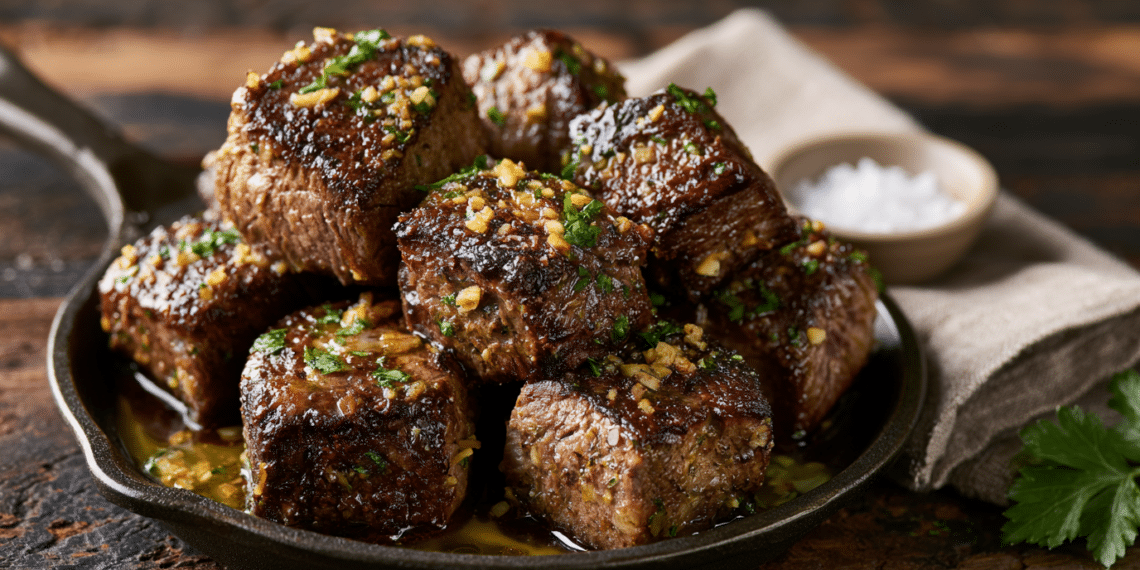 Sizzling Garlic Butter Steak Bites: A French Culinary Delight - Thefoodiebunch Garlic Butter Steak Bites (25 Minutes, One Pan)