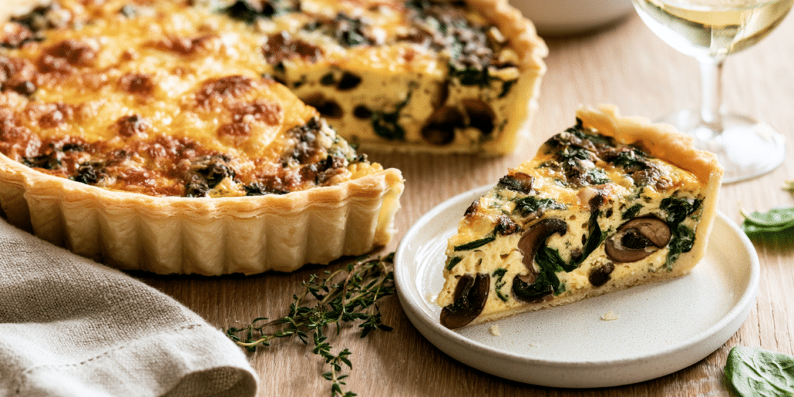 Earthy Spinach And Mushroom Quiche: A French Culinary Delight - Thefoodiebunch Spinach And Mushroom Quiche With Gruyère