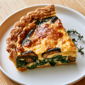 Earthy Spinach And Mushroom Quiche: A French Culinary Delight - Thefoodiebunch Spinach And Mushroom Quiche With Gruyère