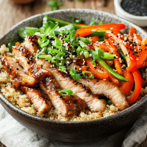 Savory Pork Quinoa Bowl