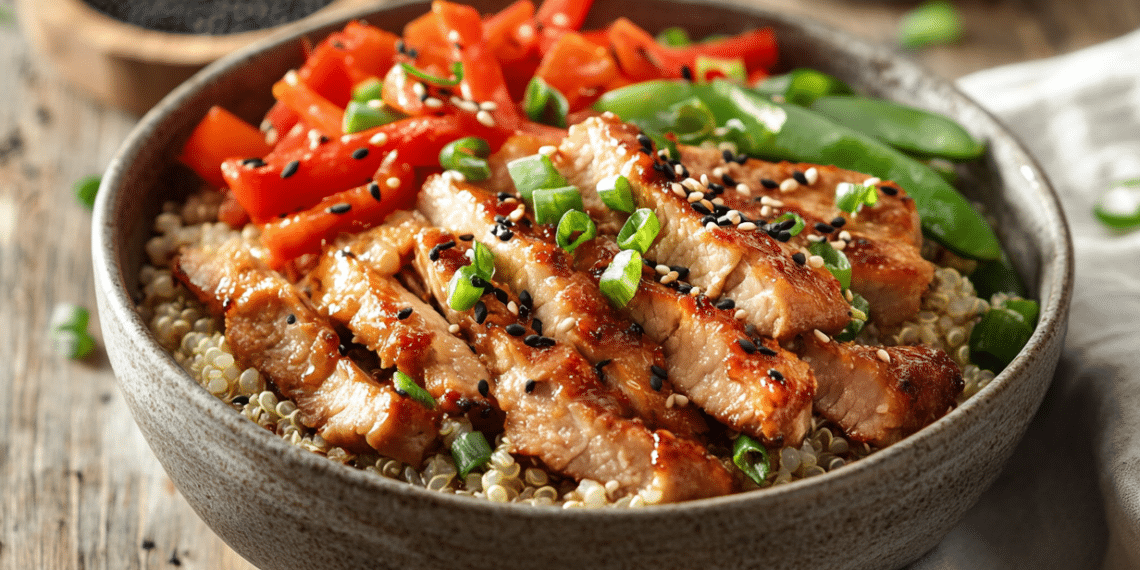 Savory Pork Quinoa Bowl