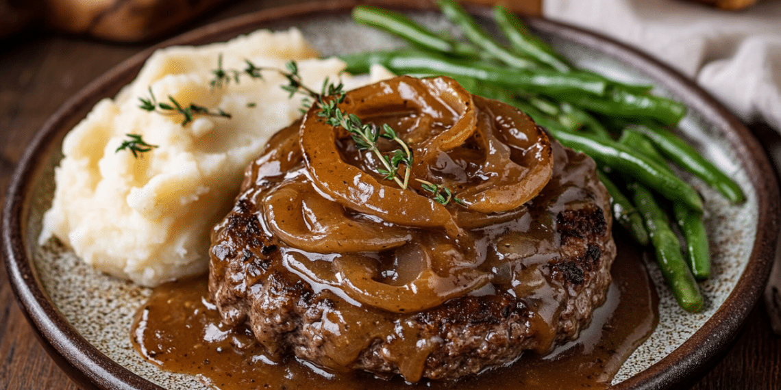 Savory Hamburger Steaks With Onion Gravy