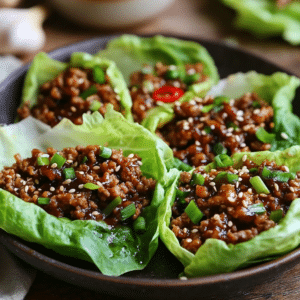 Japanese Street Food Inspired Teriyaki Pork Lettuce Cups - Thefoodiebunch Teriyaki Pork Lettuce Cups