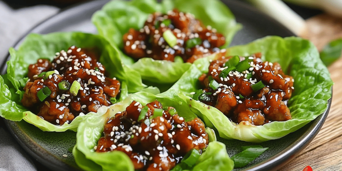 Japanese Street Food Inspired Teriyaki Pork Lettuce Cups - Thefoodiebunch Teriyaki Pork Lettuce Cups
