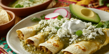 Enchiladas Verdes De Pollo