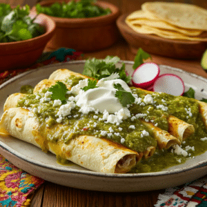 Enchiladas Verdes De Pollo