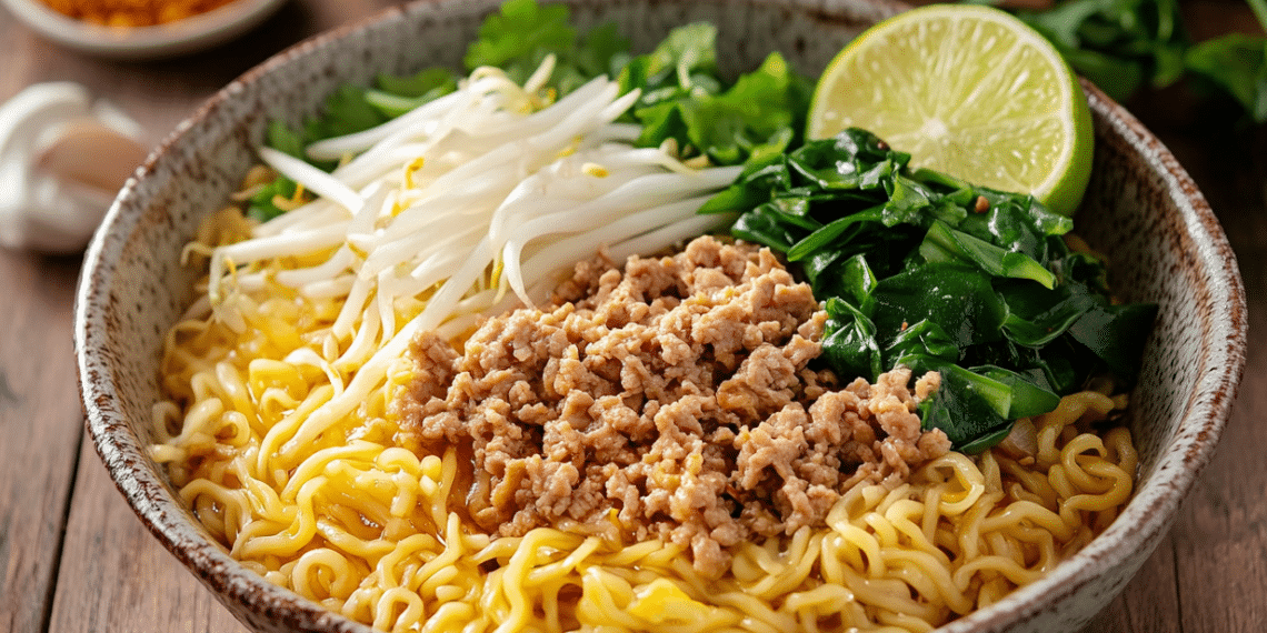 Savory Pork Mince Egg Noodles