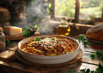 Low-Carb Zucchini Noodles With Hearty Ground Beef