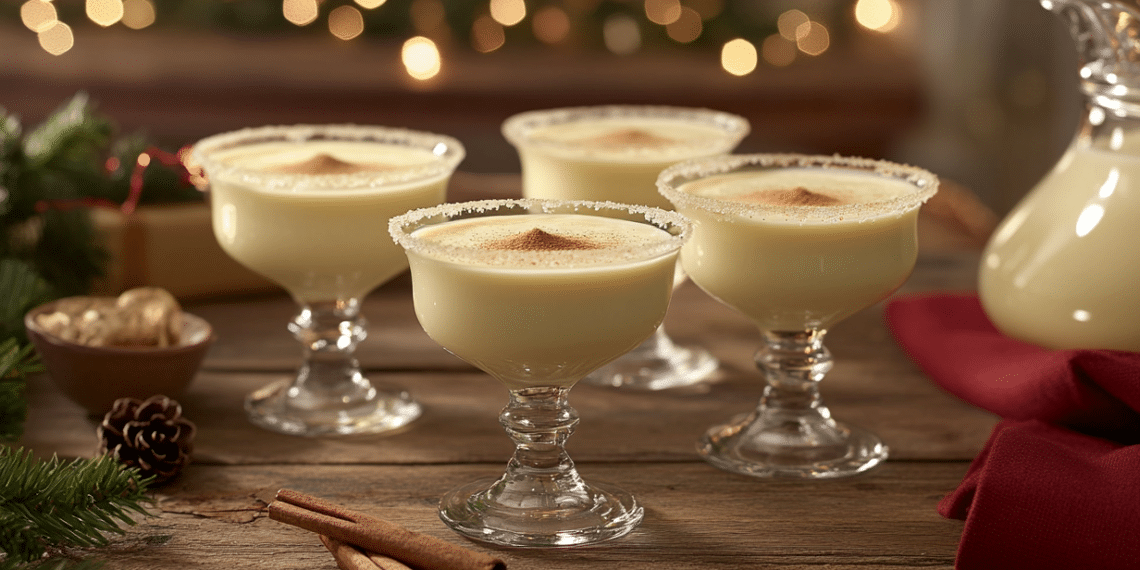 Festive Eggnog Cocktail: A Creamy Holiday Tradition - Thefoodiebunch Classic Holiday Eggnog Cocktail