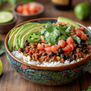 Pork Mince Burrito Bowl