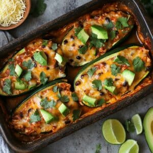 Zesty Chicken Enchilada Zucchini Boats Bursting With Flavor - Thefoodiebunch