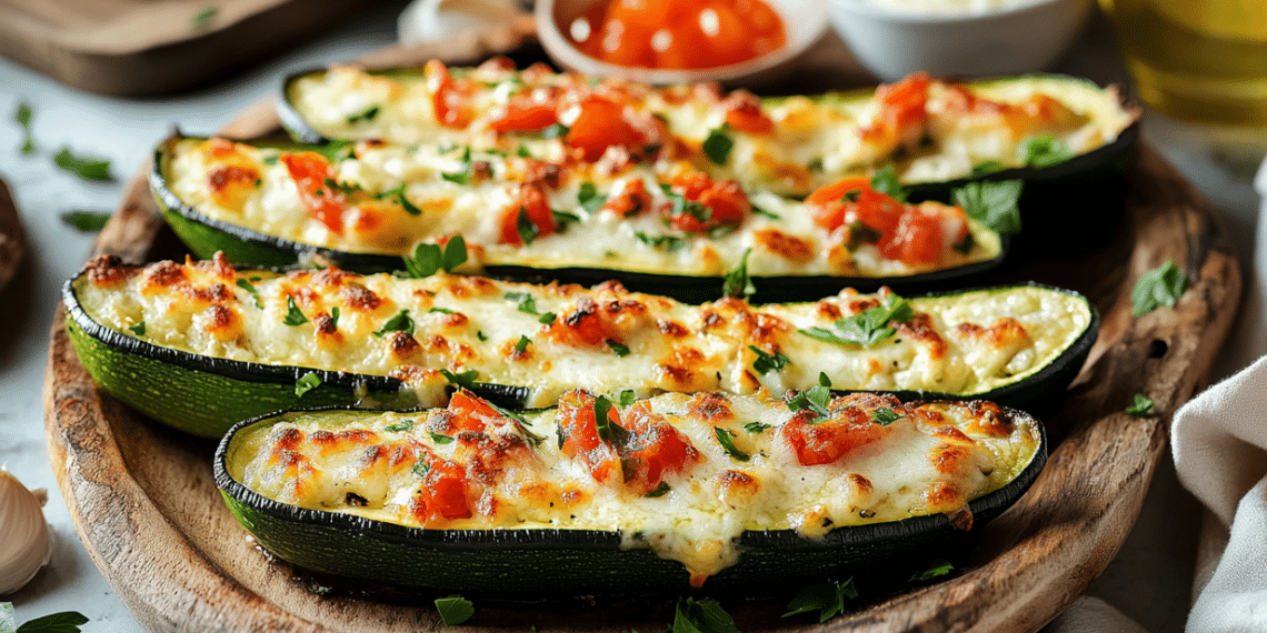 Mediterranean-Inspired Zucchini Boats Packed With Flavor - Thefoodiebunch Mediterranean-Inspired Zucchini Boats Packed With Flavor