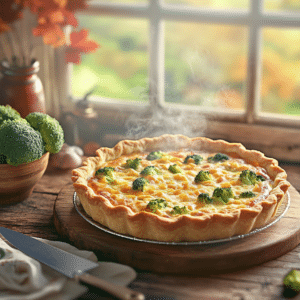 Turkey Broccoli Cheddar Quiche