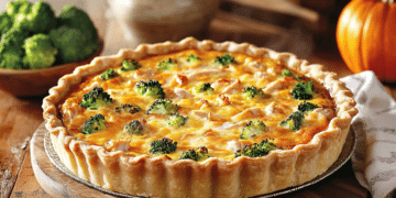 Turkey Broccoli Cheddar Quiche