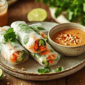 Fresh Spring Rolls With Creamy Peanut Sauce Delight - Thefoodiebunch Spring Rolls With Peanut Sauce