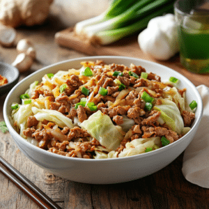 Sautéed Pork Mince &Amp; Cabbage Stir-Fry