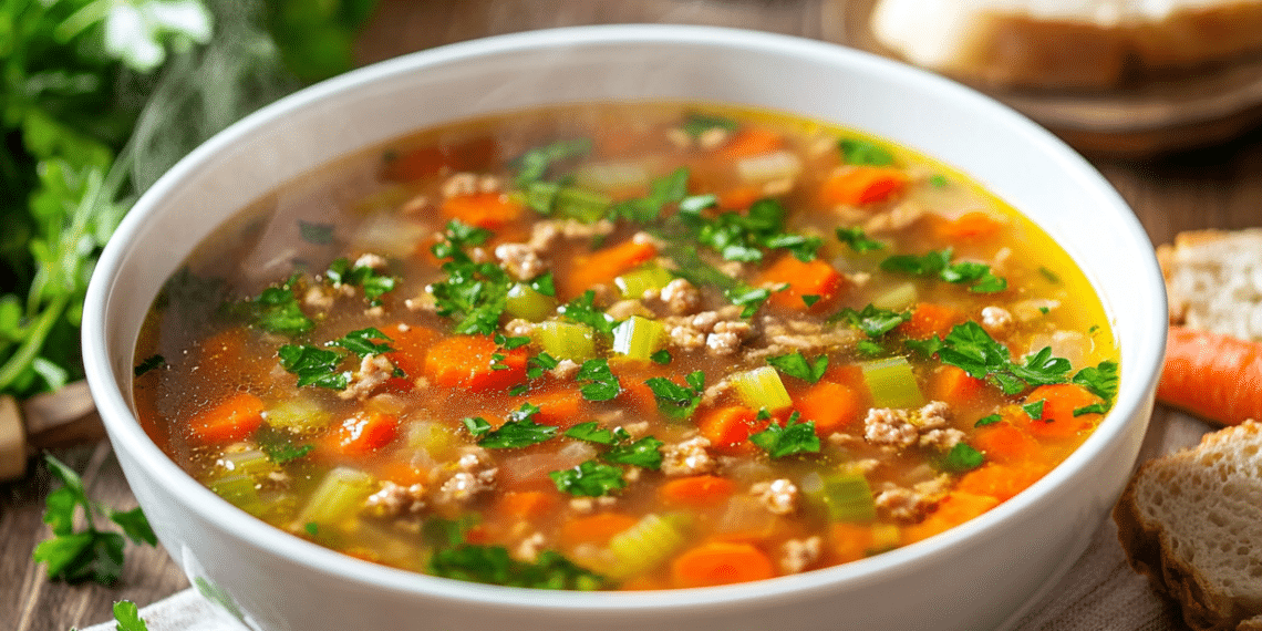 Hearty Ground Turkey Soup Bursting With Flavor And Warmth
