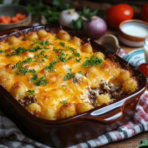 Tater Tot Casserole With Ground Beef
