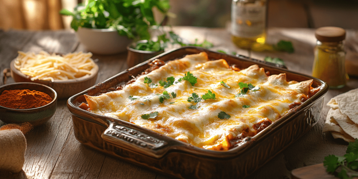 Beef And Bean Enchiladas