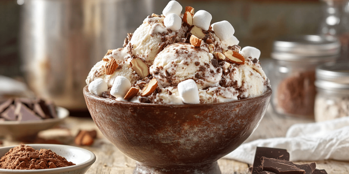Decadent Rocky Road Ice Cream: A Classic Chocolate Delight - Thefoodiebunch Rocky Road Ice Cream