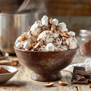 Decadent Rocky Road Ice Cream: A Classic Chocolate Delight - Thefoodiebunch Rocky Road Ice Cream