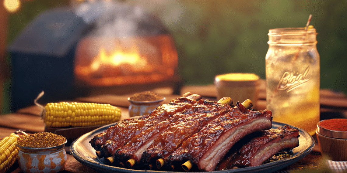 Bbq Smoked Ribs With Dry Rub