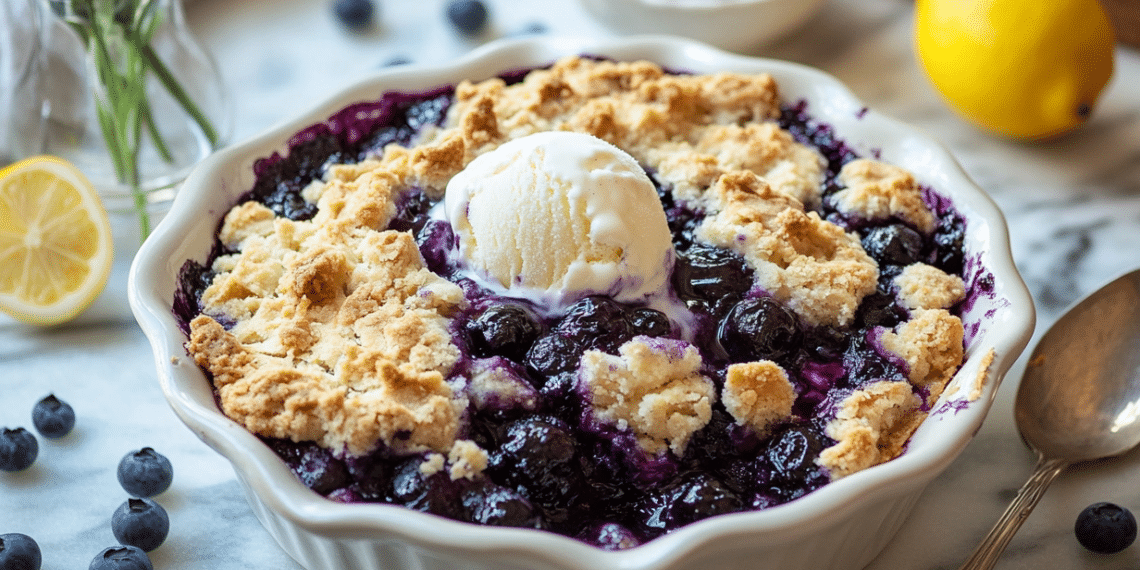 Southern Comfort: A Sweet Blueberry Cobbler Journey - Thefoodiebunch Blueberry Cobbler With Vanilla Ice Cream