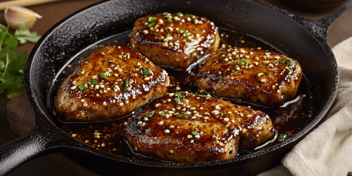 Honey Garlic Glazed Pork Chops