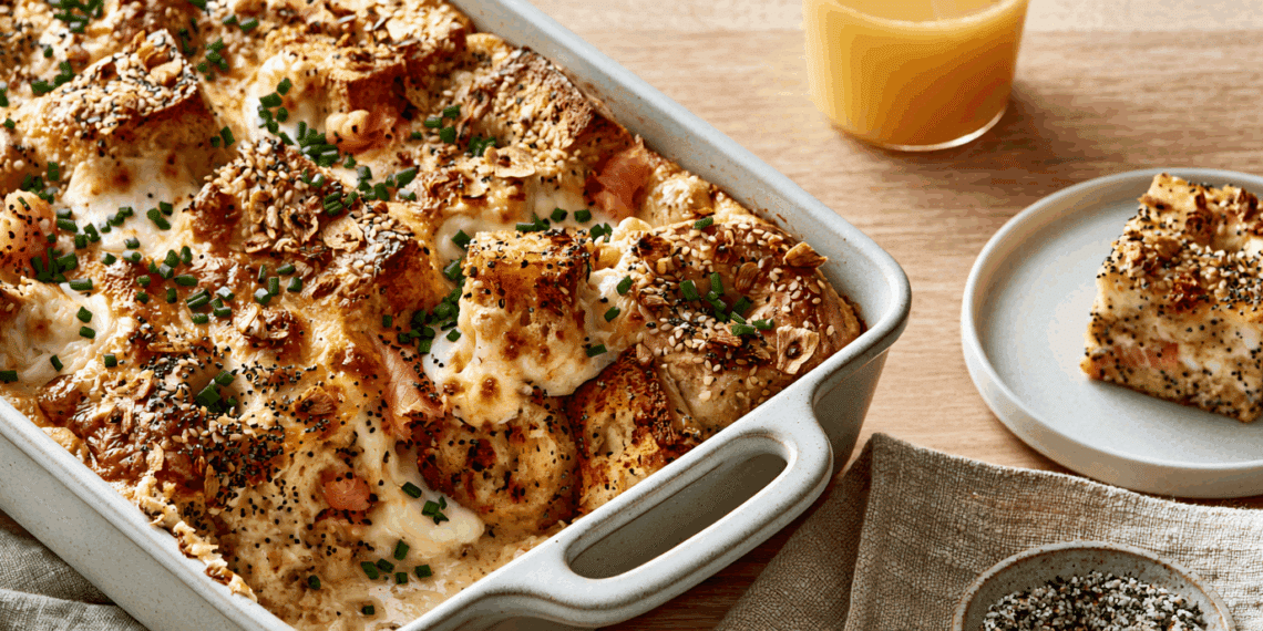 Everything Bagel Breakfast Casserole (Smoked Salmon)