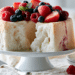 Heavenly Angel Food Cake Bursting With Summer Berries - Thefoodiebunch Classic Angel Food Cake With Fresh Berries