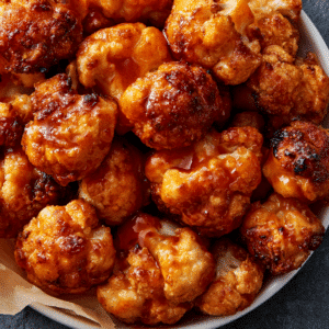Crispy Spicy Buffalo Cauliflower Bites Veggie Twist - Thefoodiebunch Crispy Buffalo Cauliflower Bites (Baked, Not Fried)