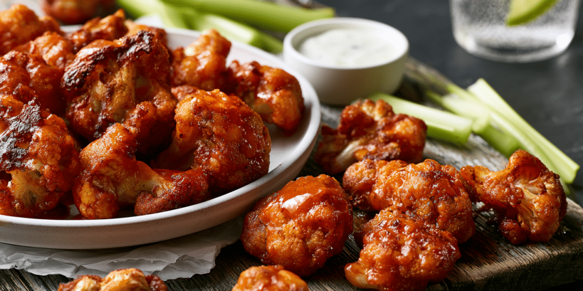 Crispy Spicy Buffalo Cauliflower Bites Veggie Twist - Thefoodiebunch Crispy Buffalo Cauliflower Bites (Baked, Not Fried)