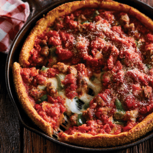 Legendary Chicago Deep Dish Pizza: A Culinary Masterpiece - Thefoodiebunch Chicago Deep Dish Pizza (Buttery Cornmeal Crust)