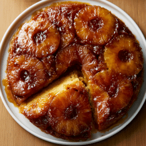 A Classic Tropical Dessert: Upside-Down Pineapple Cake Delight - Thefoodiebunch Upside-Down Pineapple Cake