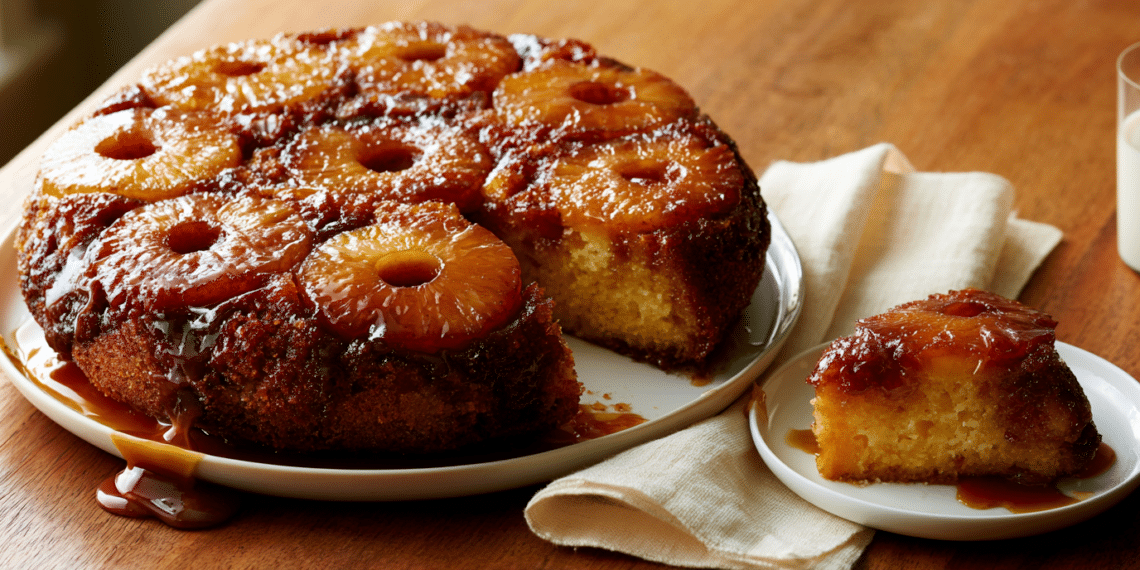 A Classic Tropical Dessert: Upside-Down Pineapple Cake Delight - Thefoodiebunch Upside-Down Pineapple Cake