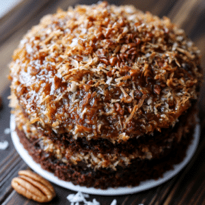 Decadent German Chocolate Cake: A Sweet Slice Of Heaven - Thefoodiebunch German Chocolate Cake With Coconut-Pecan Topping