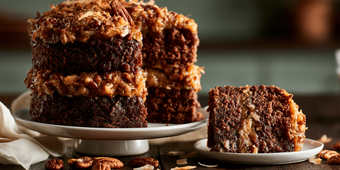 Decadent German Chocolate Cake: A Sweet Slice Of Heaven - Thefoodiebunch German Chocolate Cake With Coconut-Pecan Topping