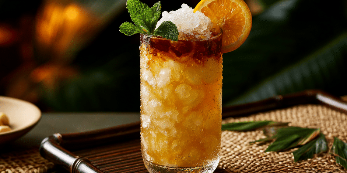 Tropical Escape: Mastering The Classic Fog Cutter Cocktail - Thefoodiebunch Fog Cutter Cocktail Classic Tiki Recipe From Trader Vic