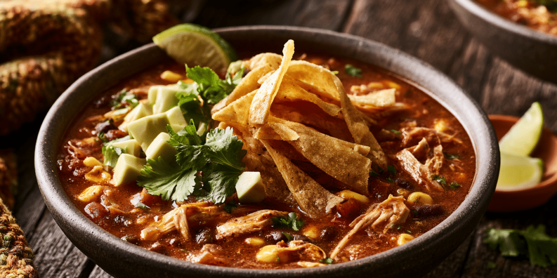 Spicy And Hearty Chicken Tortilla Soup For Comfort Lovers - Thefoodiebunch Chicken Tortilla Soup
